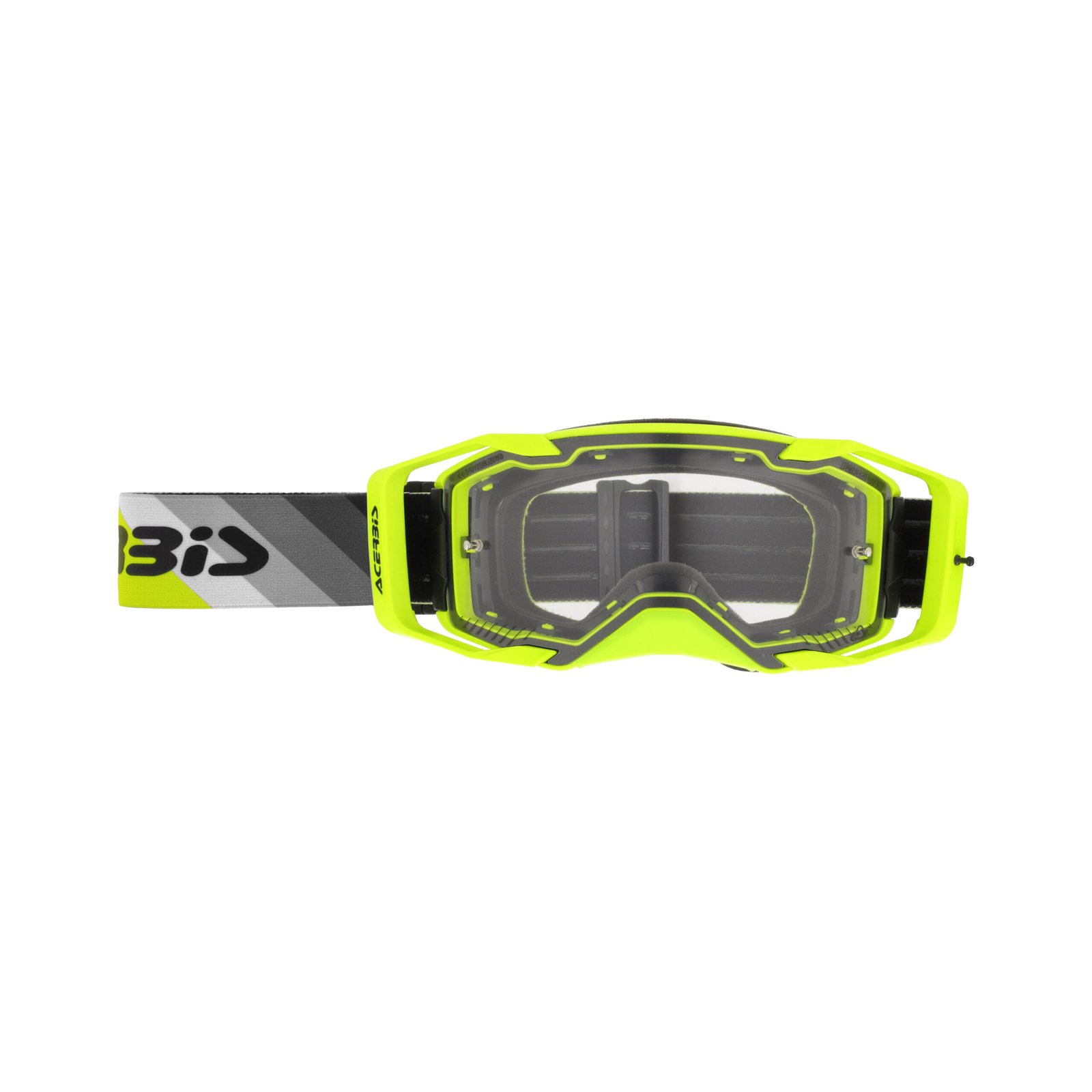 Maschera Motocross Enduro Acerbis Vortex Giallo Fluo | Lente Trasparente ( 2027 ) - immagine 2