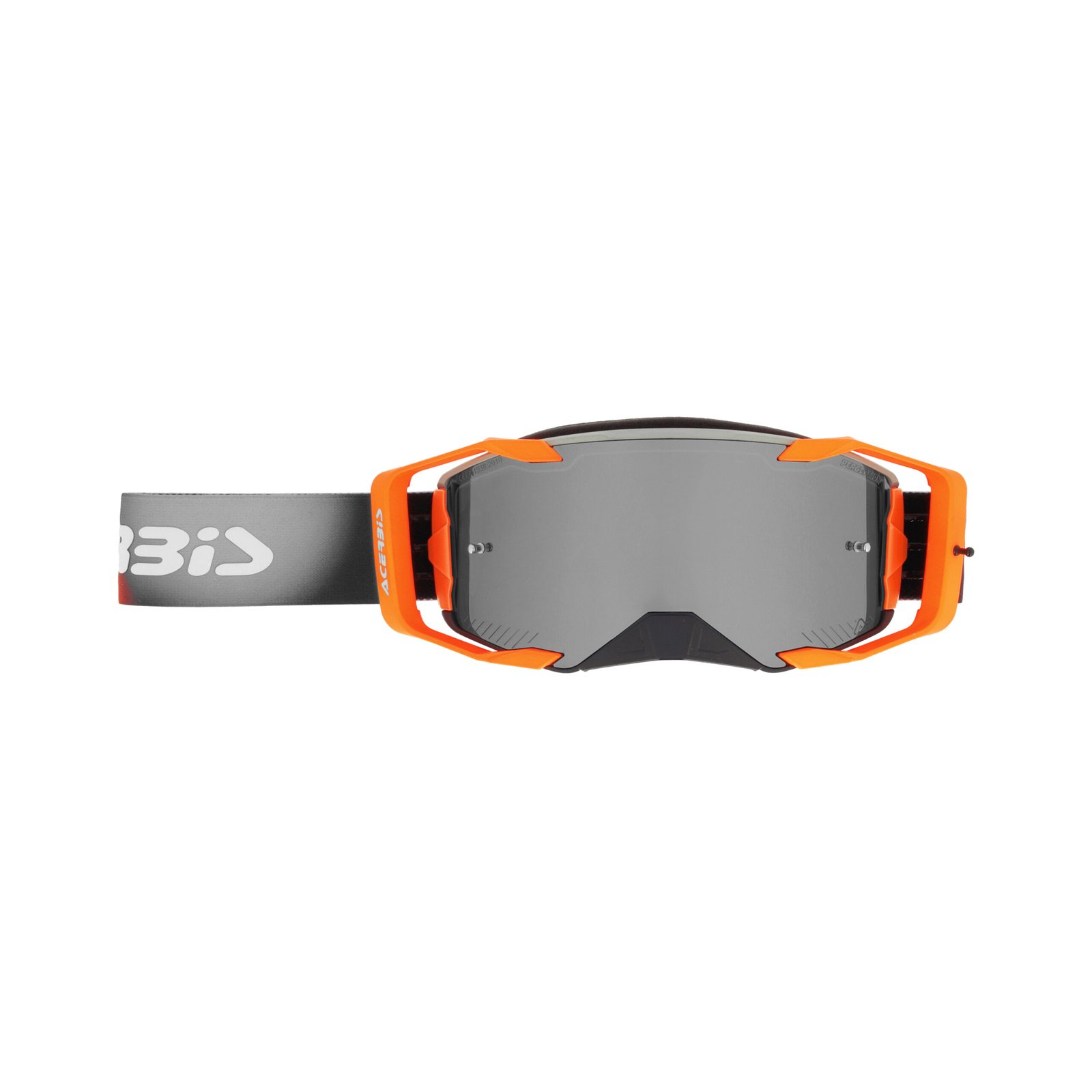 Maschera Motocross Enduro Acerbis Vortex Mirror Lente Specchiata - Arancio/Grigio ( 2027 ) - immagine 2