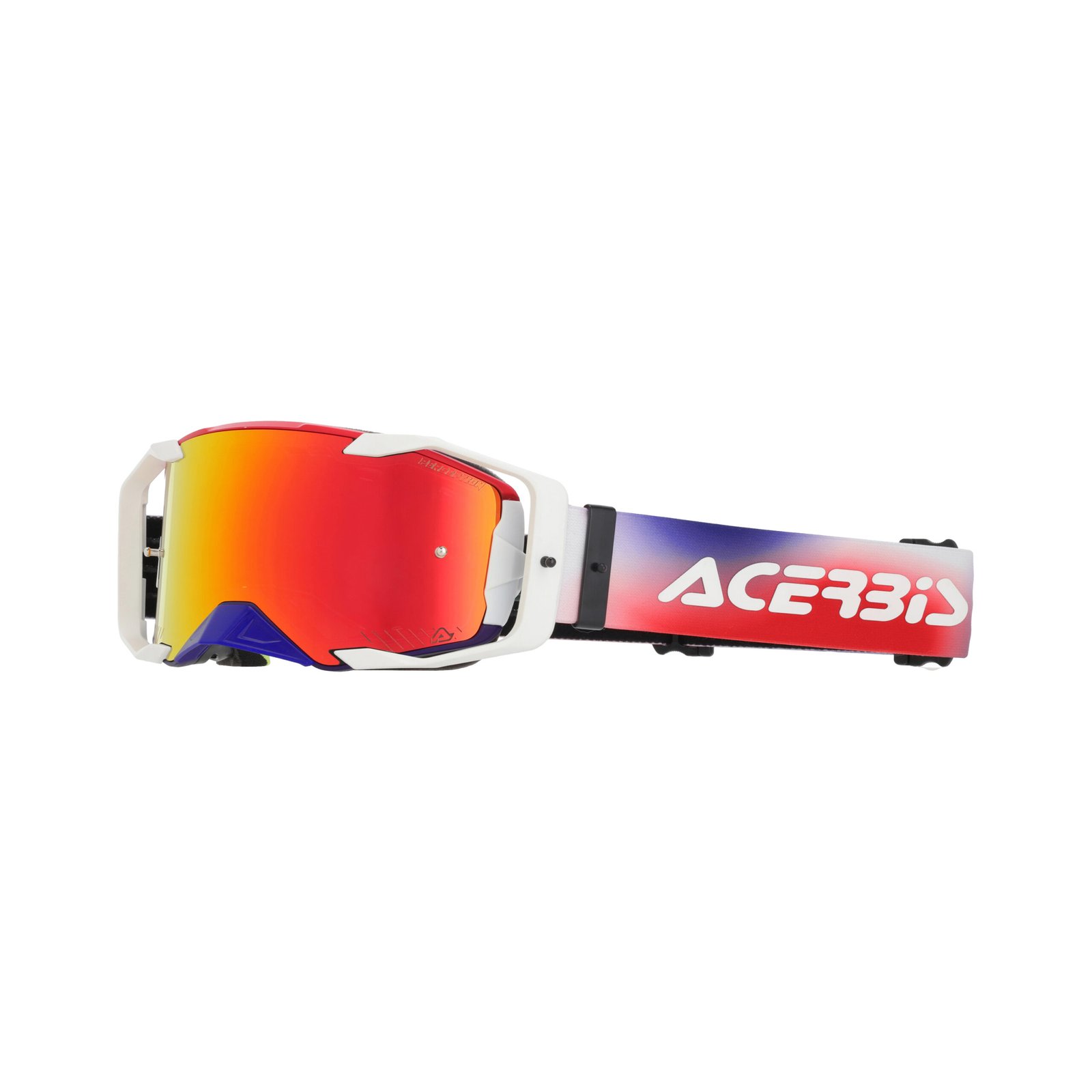 Maschera Motocross Enduro Acerbis Vortex Mirror Lente Specchiata - Blu/Rosso ( 2027 )