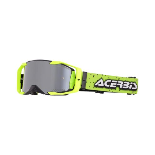 Maschera Motocross Enduro Acerbis Vortex Mirror Lente Specchiata - Nero/Giallo Fluo ( 2027 )