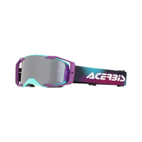 Maschera Motocross Enduro Acerbis Vortex Mirror Lente Specchiata - Turchese ( 2027 )