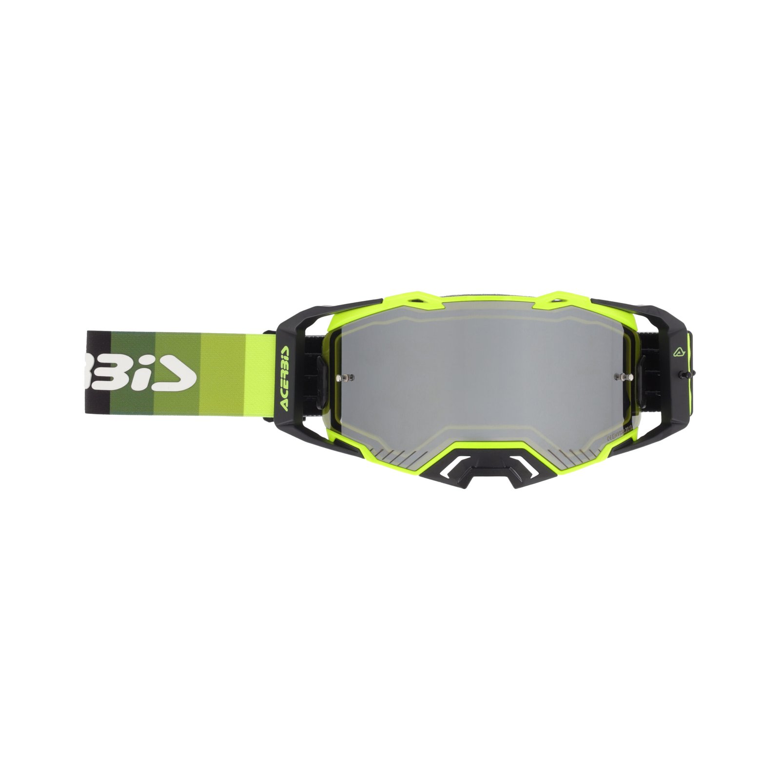 Maschera Motocross Enduro Acerbis Vulcan Mirror Lente Specchiata - Giallo Fluo/Nero ( 2027 ) - immagine 2