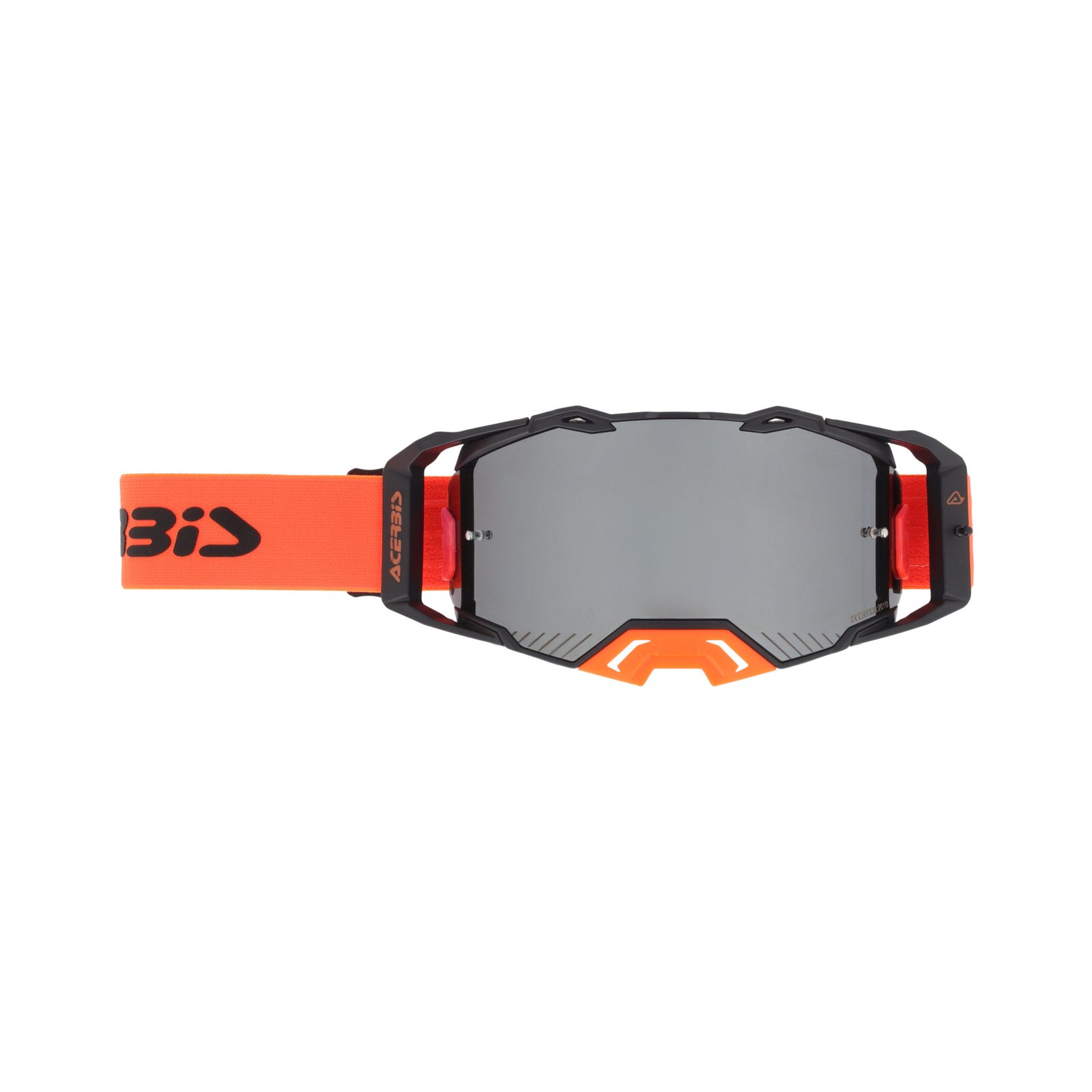Maschera Motocross Enduro Acerbis Vulcan Mirror Lente Specchiata - Nero/Arancio ( 2027 ) - immagine 2