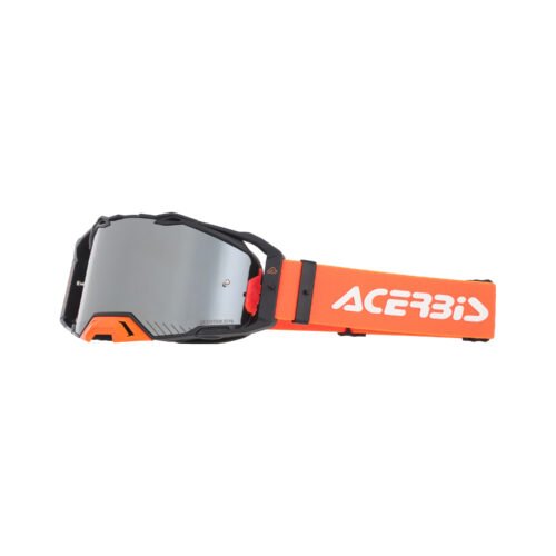 Maschera Motocross Enduro Acerbis Vulcan Mirror Lente Specchiata - Nero/Arancio ( 2027 )