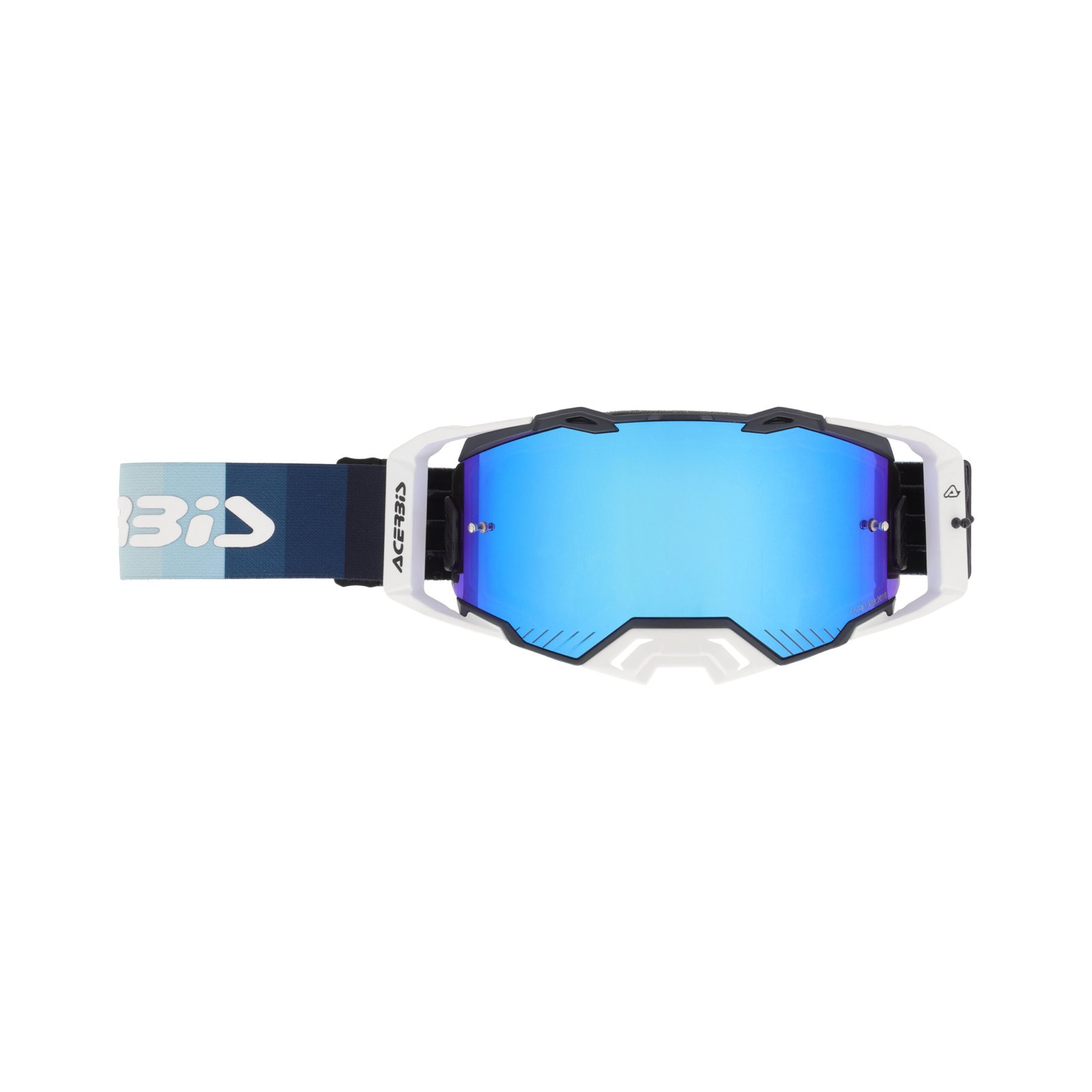Maschera Motocross Enduro Acerbis Vulcan Mirror Lente Specchiata - Nero/Bianco ( 2027 ) - immagine 2