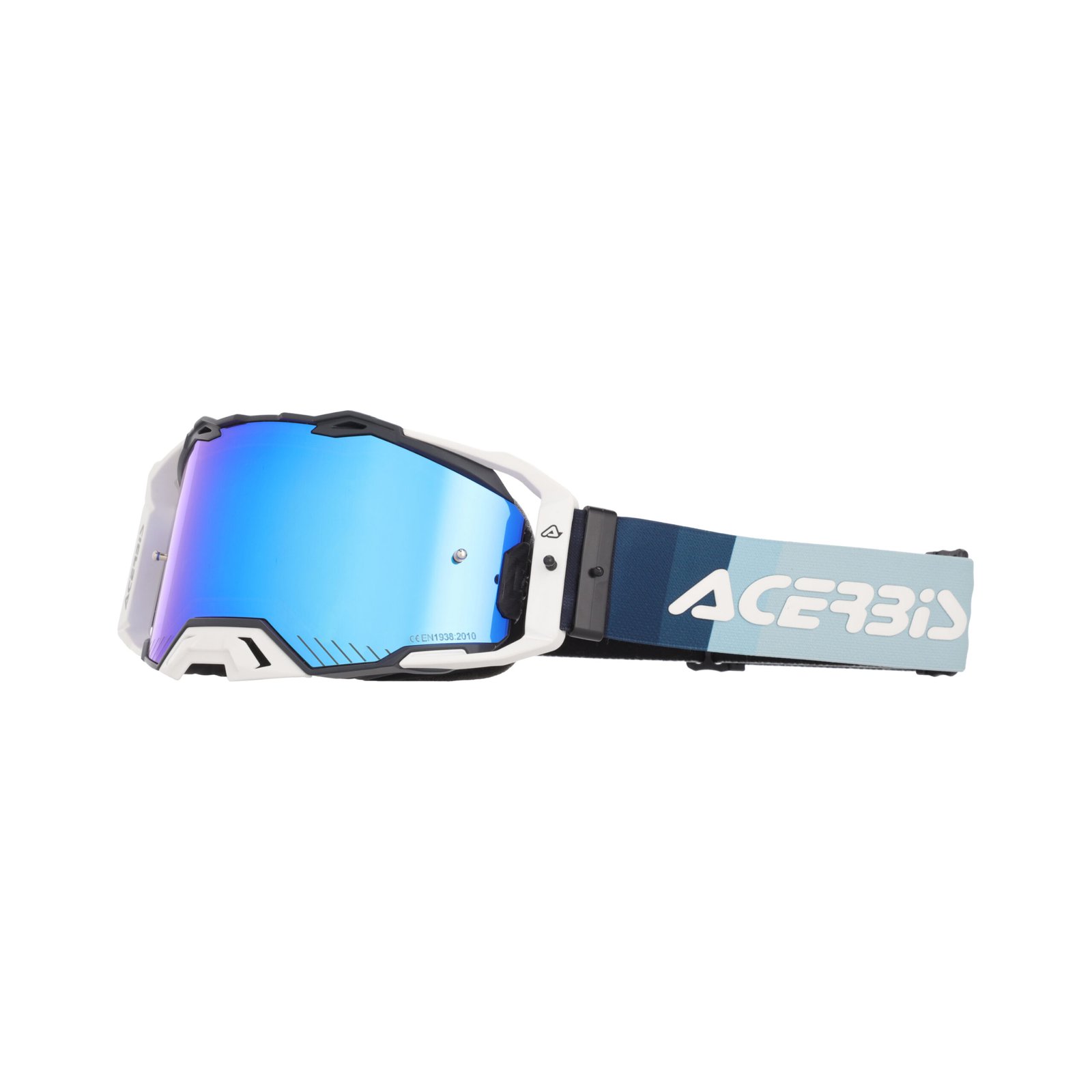 Maschera Motocross Enduro Acerbis Vulcan Mirror Lente Specchiata - Nero/Bianco ( 2027 )
