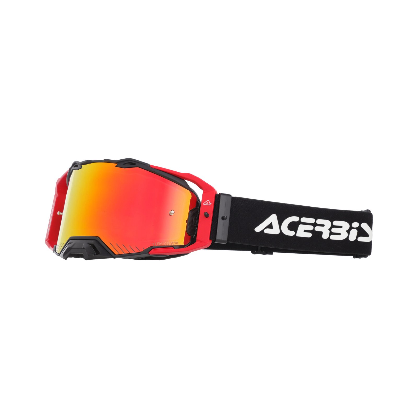 Maschera Motocross Enduro Acerbis Vulcan Mirror Lente Specchiata - Nero/Rosso ( 2027 )