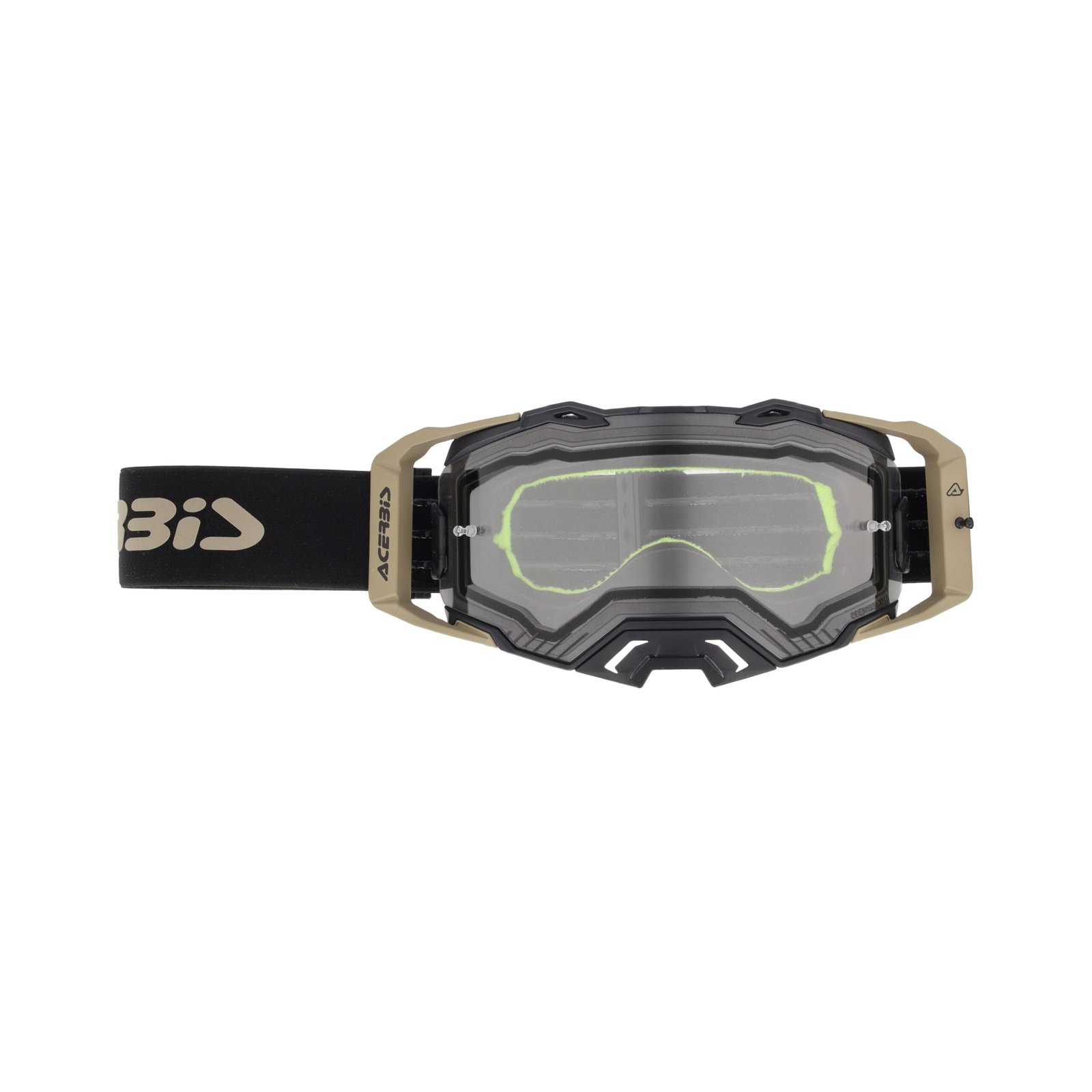 Maschera Motocross Enduro Acerbis Vulcan - Nero/Marrone ( 2027 ) - immagine 2