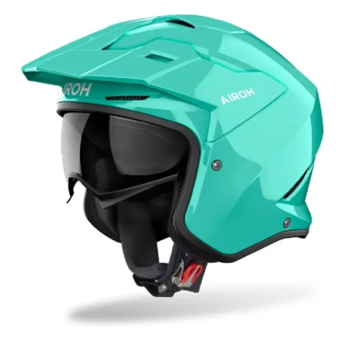 Casco Jet Airoh Kombakt Color Aquamarine Lucido