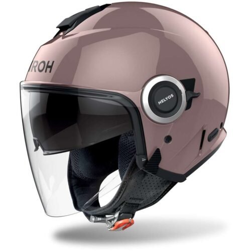 Casco Moto Jet Airoh Helyos Color Rosa Metallico
