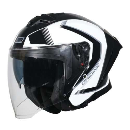 Casco Moto Origine demi-jet Aprica Black White | Bianco Nero