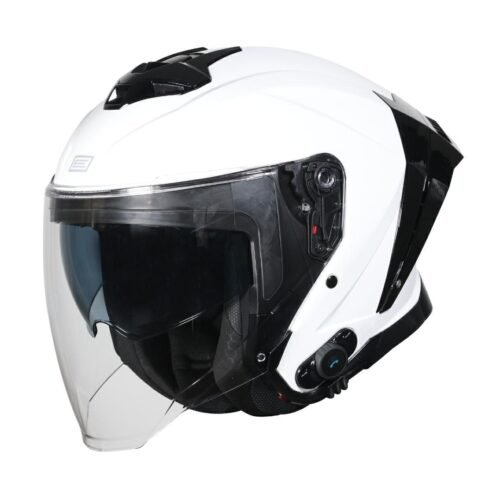 Casco Moto Scooter + Bluetooth Origine demi-jet Aprica Solid White GLoss | Bianco Lucido