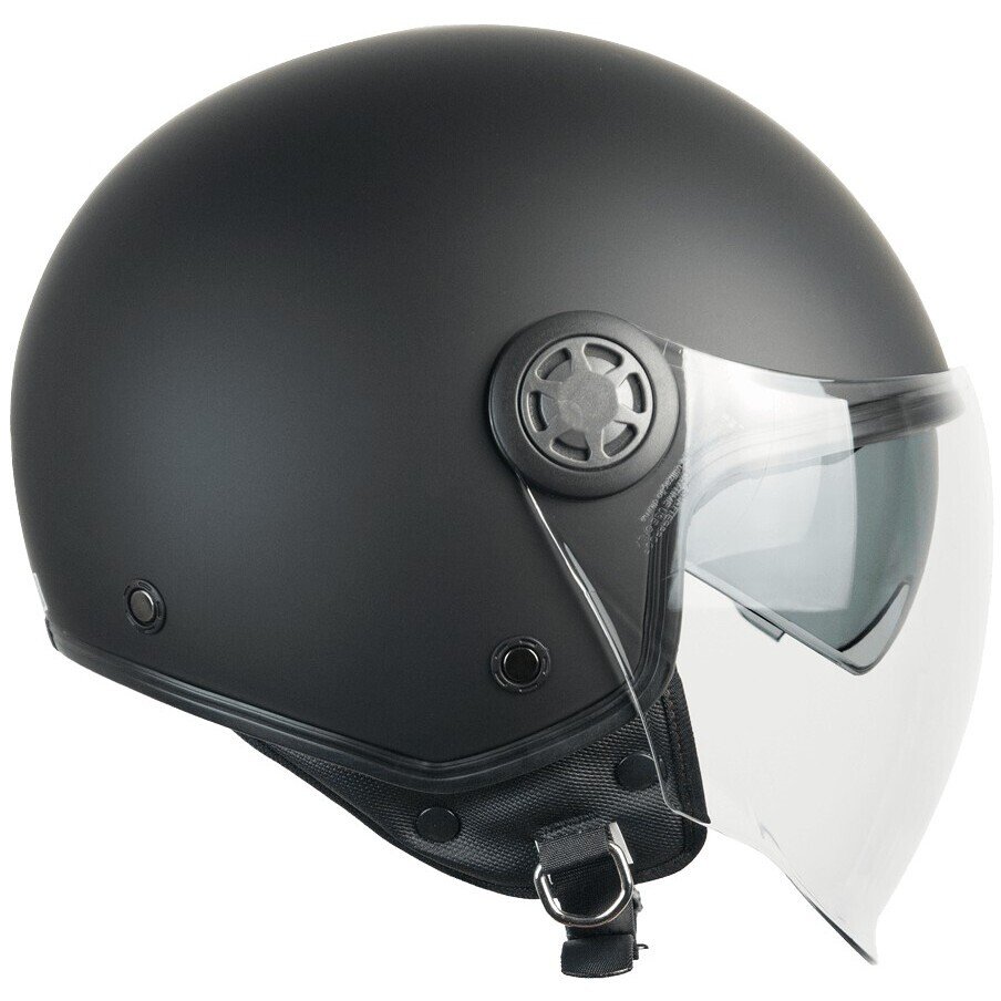 Casco Moto - Scooter Demi Jet Casco Moto Jet Ska-P ZEN MONO Nero Opaco