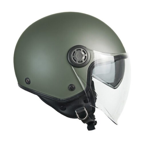 Casco Moto - Scooter Demi Jet Casco Moto Jet Ska-P ZEN MONO Verde Opaco