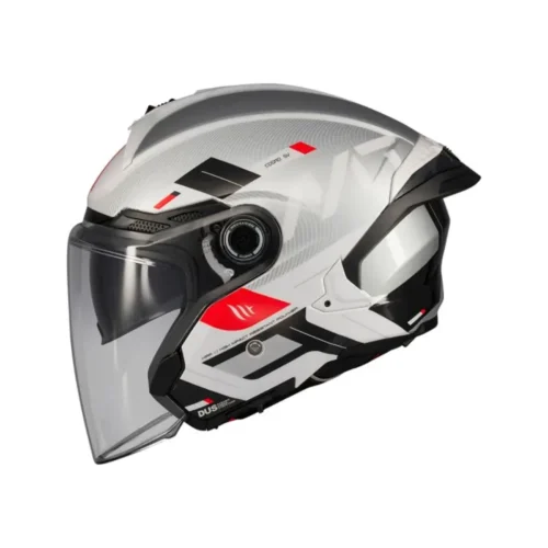 Casco Moto Scooter Jet Mt Helmets Cosmo A2 Sv Silence Lucido
