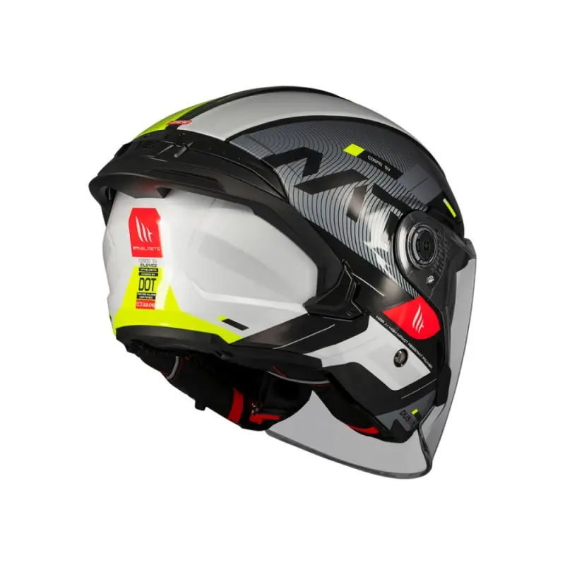 Casco Moto Scooter Jet Mt Helmets Cosmo B3 Sv Silence Lucido - immagine 5