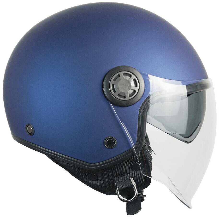 Casco Moto - Scooter Demi Jet Casco Moto Jet Ska-P ZEN MONO Blu satinato