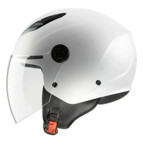 Casco Moto Scooter Jet MPH STAR Bianco Lucido