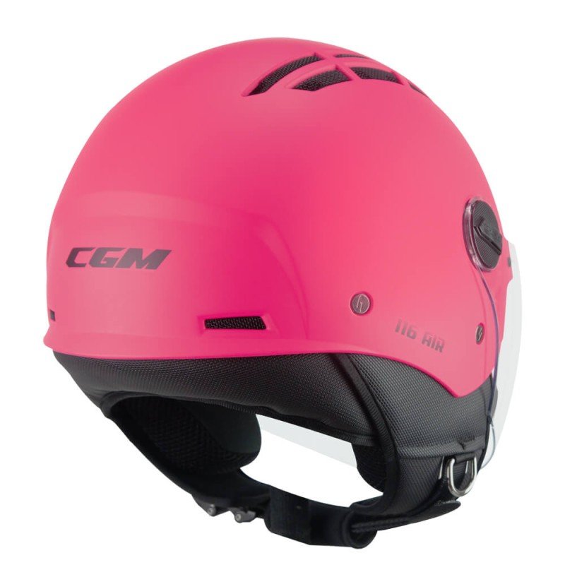 Casco Moto Scooter Jet CGM 116A AIR MONO Rosa Fluo Opaco - immagine 3