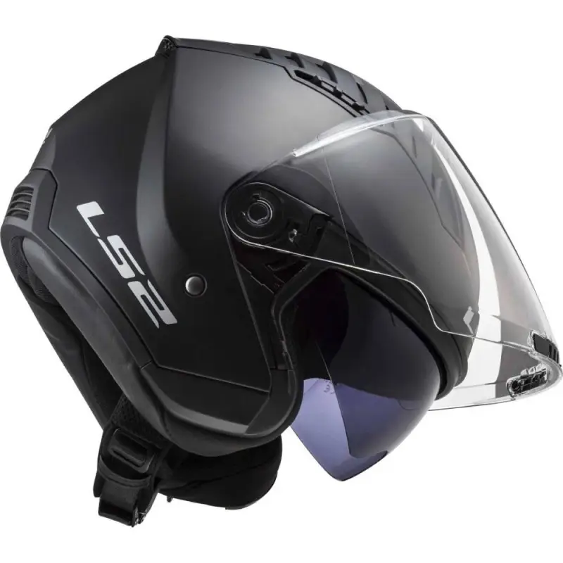 Casco Moto Scooter Jet LS2 OF600 Copter 2 Nero Opaco - immagine 2