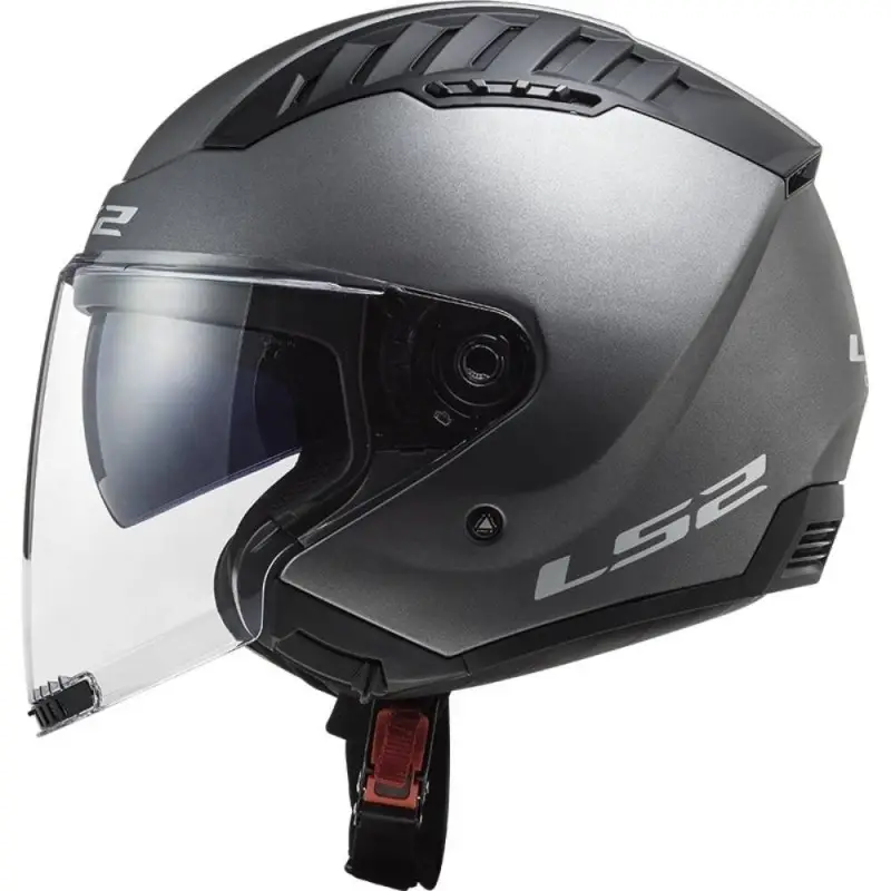 Casco Moto Scooter Jet LS2 OF600 Copter 2 Grigio Titanio Opaco - immagine 3