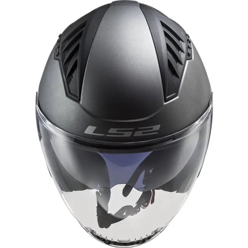 Casco Moto Scooter Jet LS2 OF600 Copter 2 Grigio Titanio Opaco - immagine 5