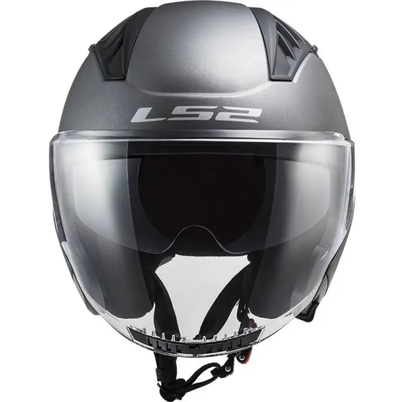 Casco Moto Scooter Jet LS2 OF600 Copter 2 Grigio Titanio Opaco - immagine 4
