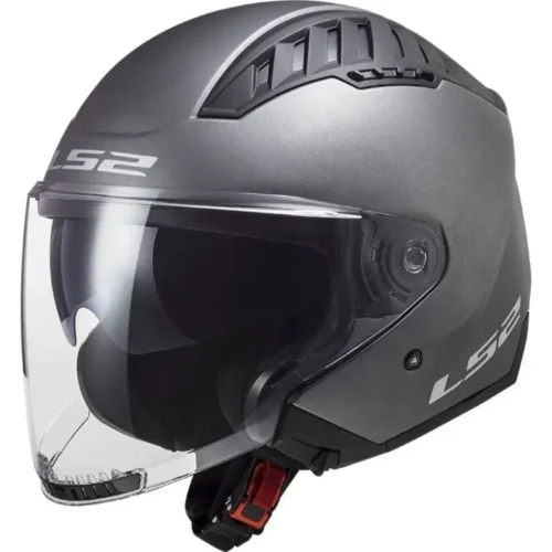 Casco Moto Scooter Jet LS2 OF600 Copter 2 Grigio Titanio Opaco