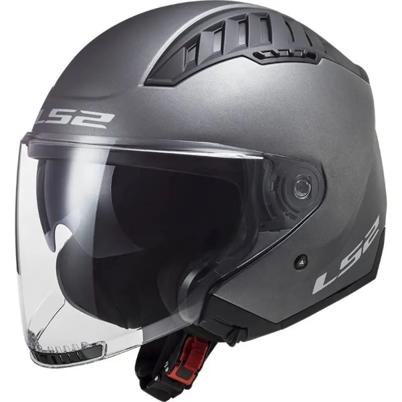 Casco Moto Scooter Jet LS2 OF600 Copter 2 Grigio Titanio Opaco