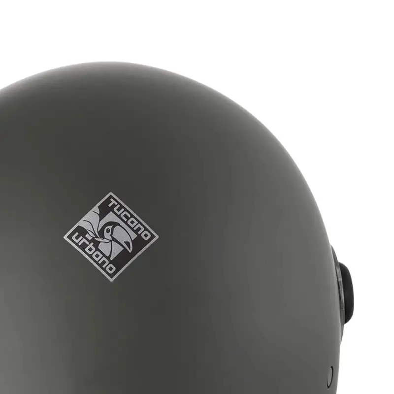 Casco Moto Scooter Jet Tucano Urbano EL'METTIN 6.0 Antra Grey Grigio Antracite Opaco - immagine 3