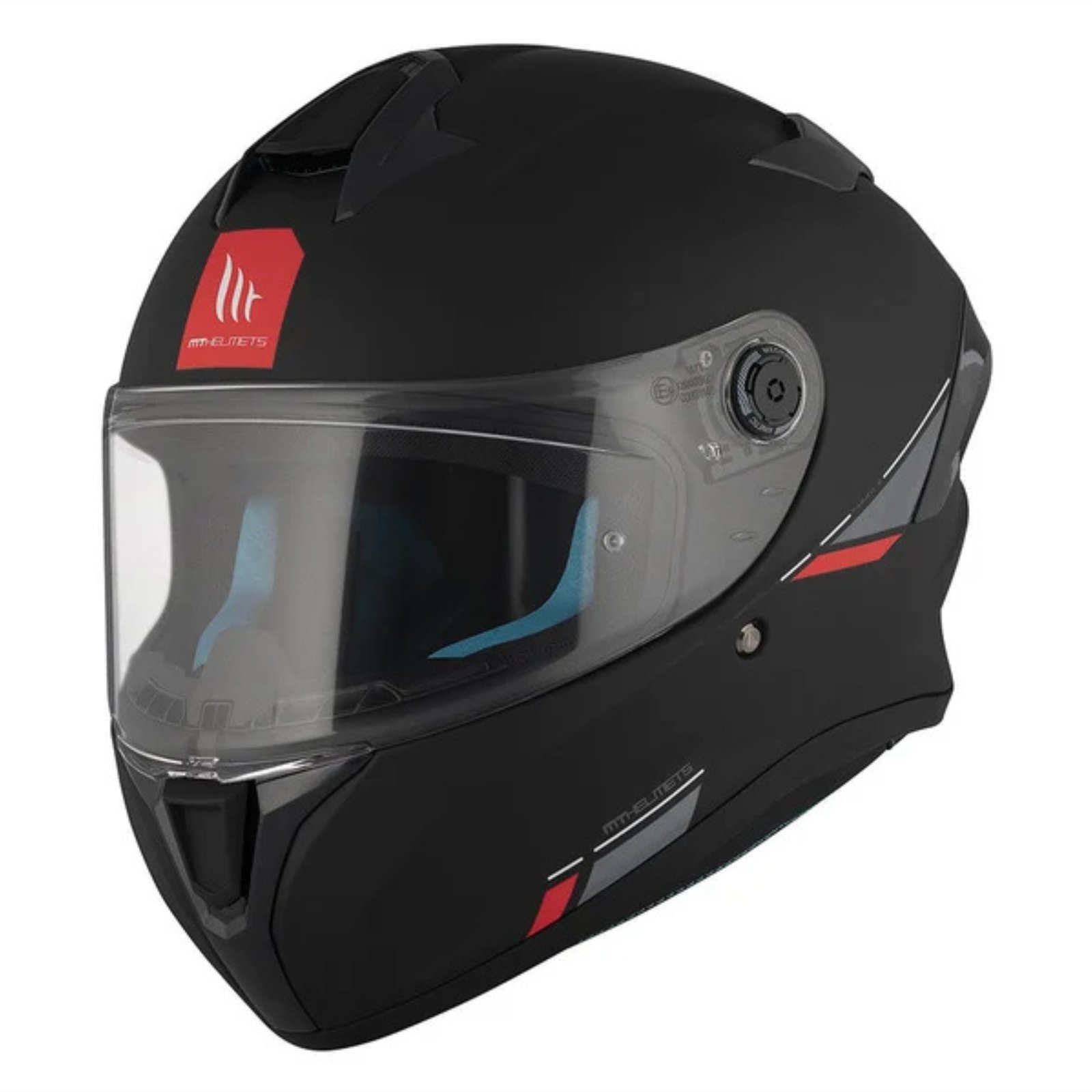 Casco Moto Integrale Mt Helmets TARGO S SOLID A1 Opaco Nero Opaco