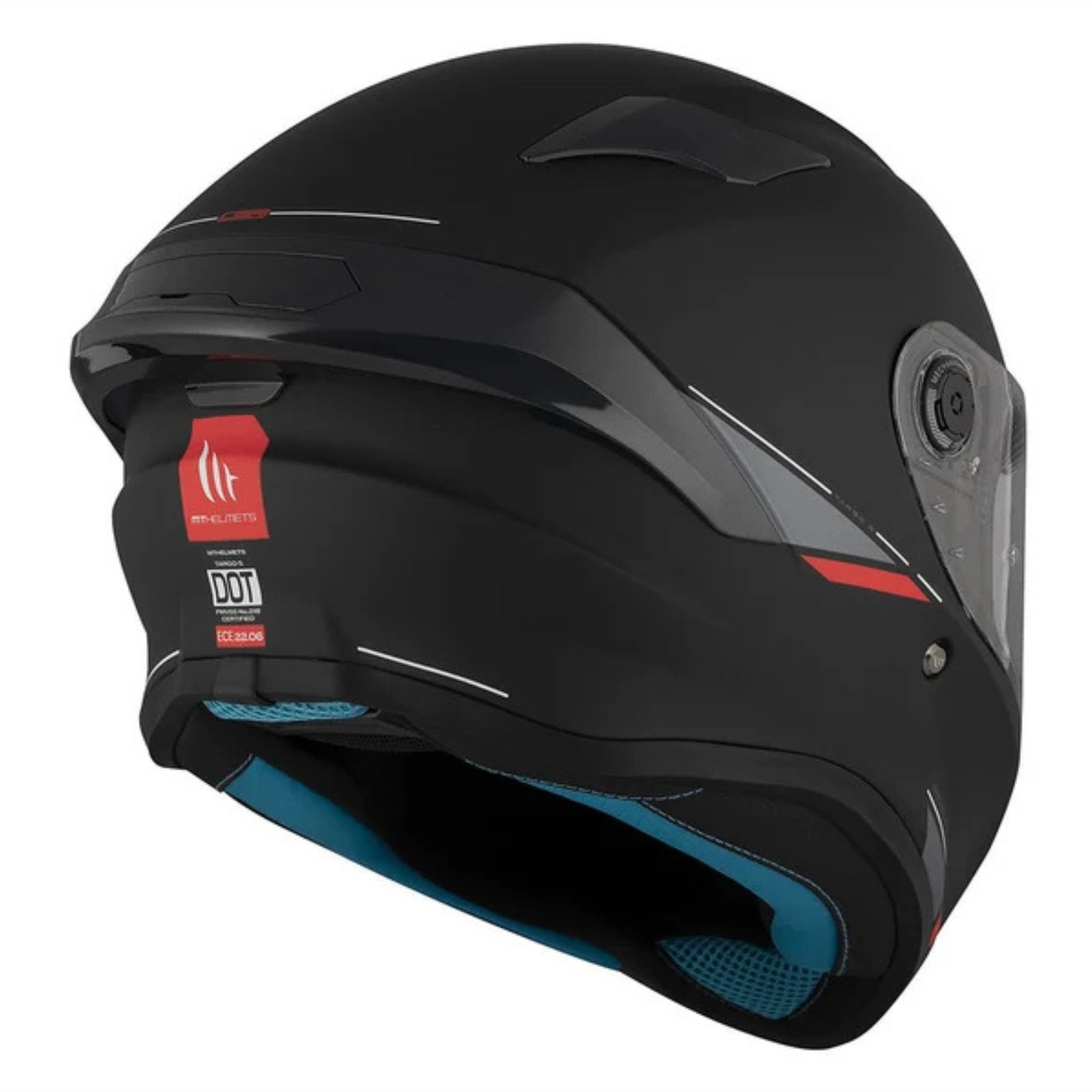 Casco Moto Integrale Mt Helmets TARGO S SOLID A1 Opaco Nero Opaco - immagine 5