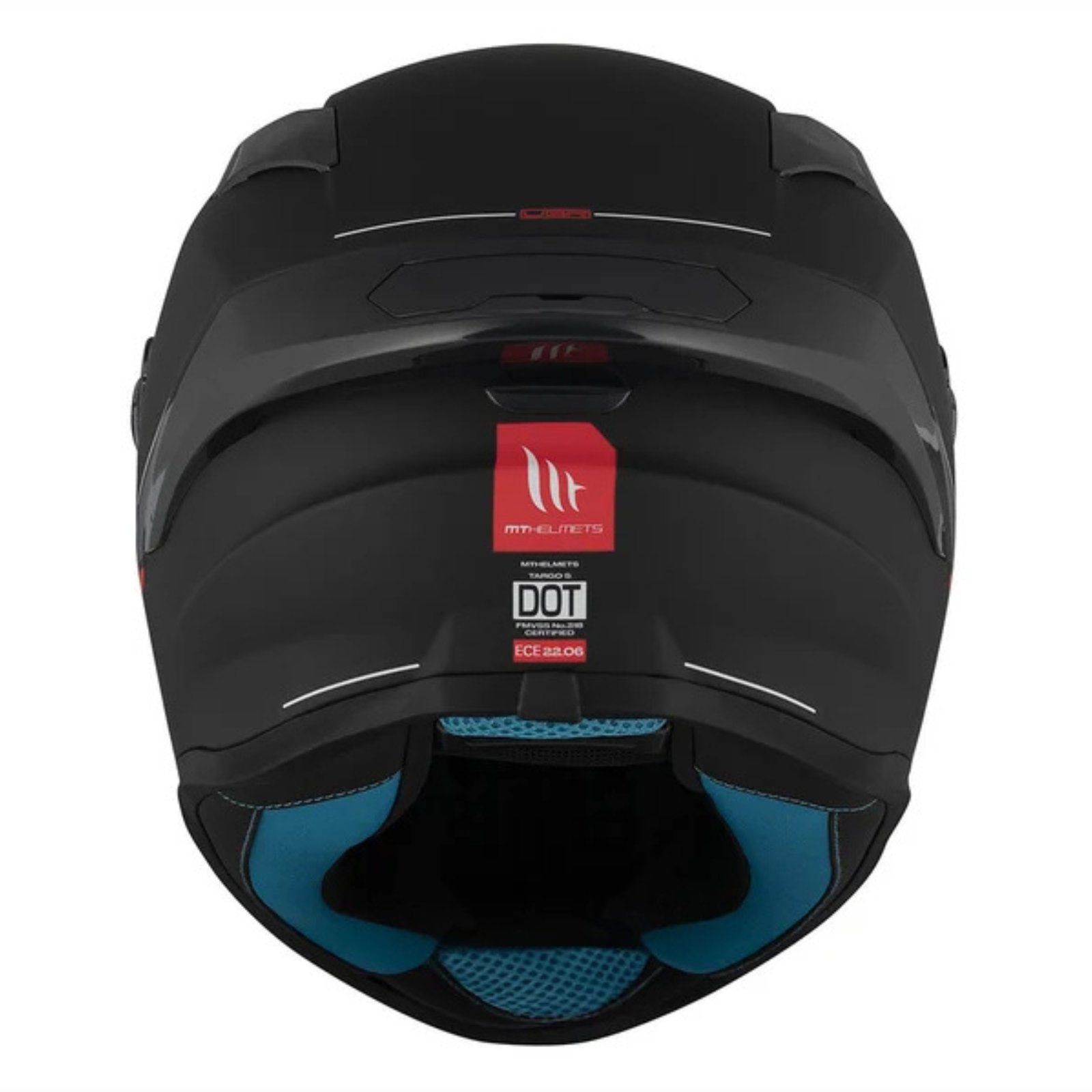 Casco Moto Integrale Mt Helmets TARGO S SOLID A1 Opaco Nero Opaco - immagine 6