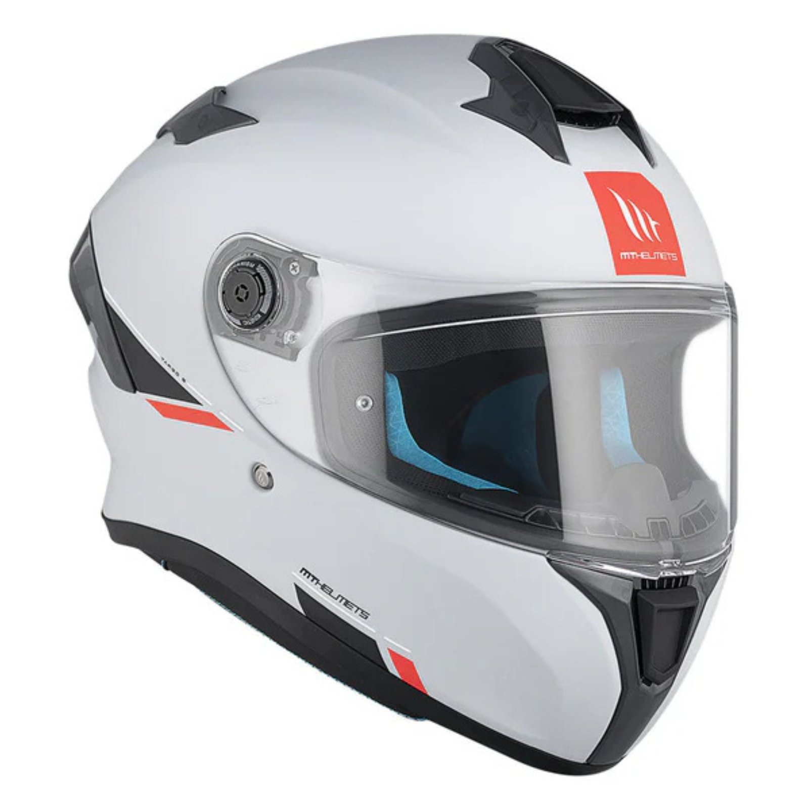 Casco Moto Integrale Mt Helmets TARGO S SOLID A12 Lucido Grigio - immagine 8