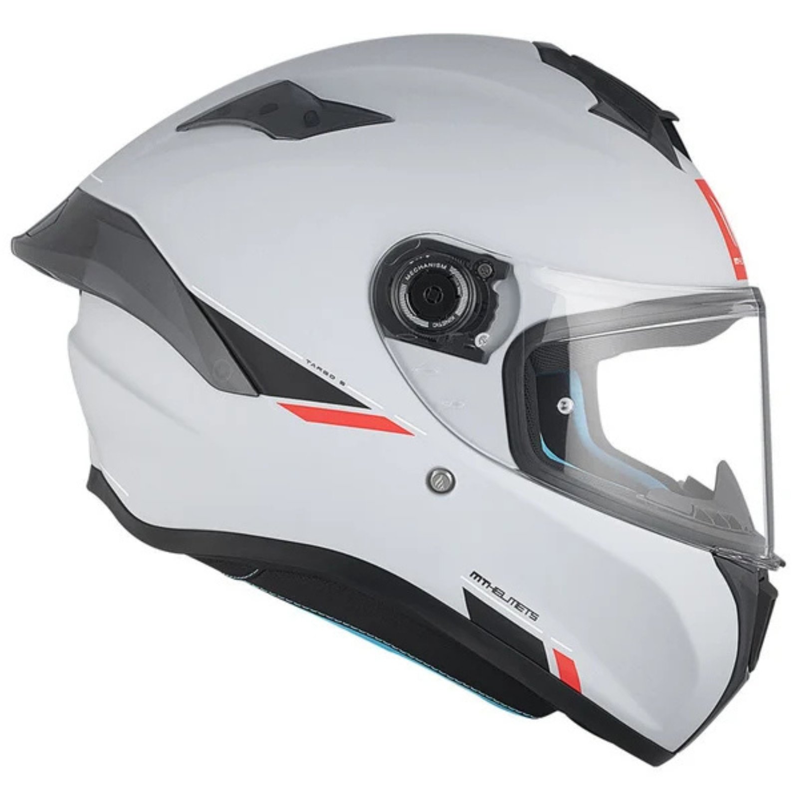 Casco Moto Integrale Mt Helmets TARGO S SOLID A12 Lucido Grigio - immagine 7