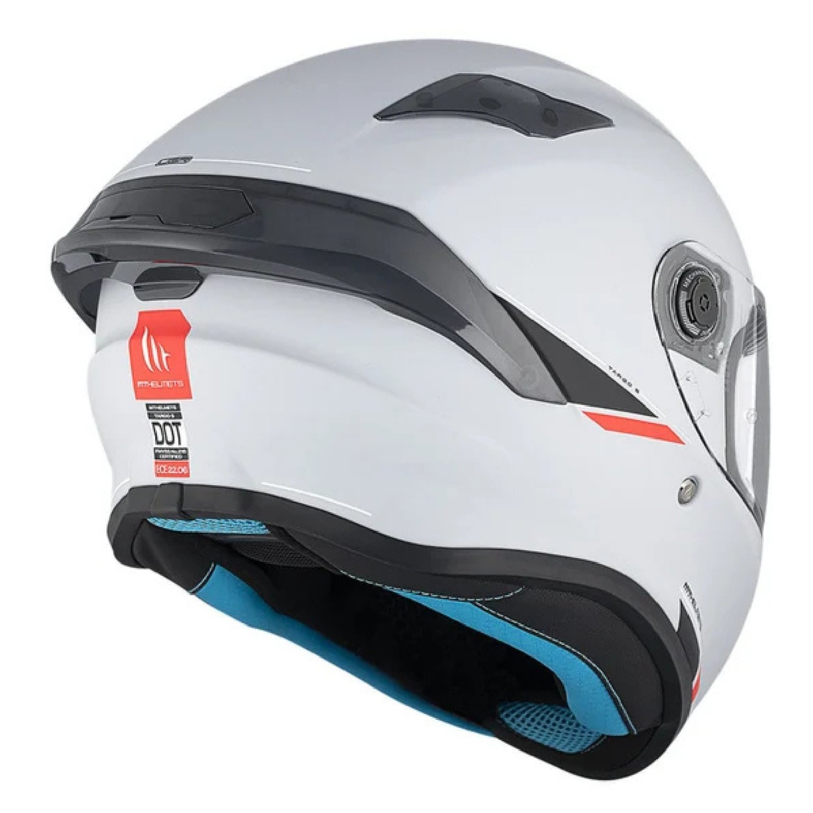 Casco Moto Integrale Mt Helmets TARGO S SOLID A12 Lucido Grigio - immagine 6