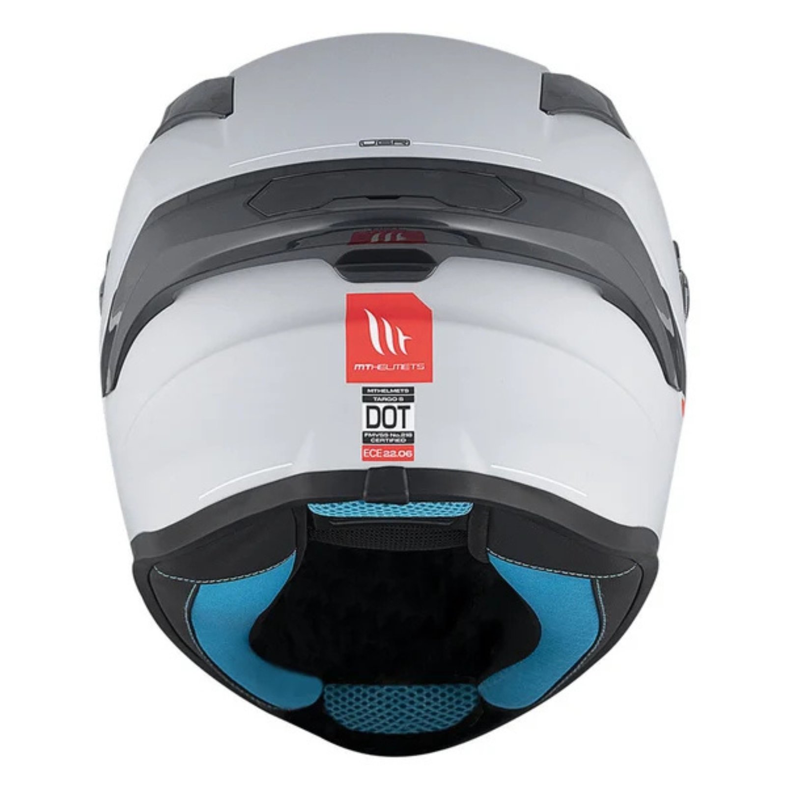 Casco Moto Integrale Mt Helmets TARGO S SOLID A12 Lucido Grigio - immagine 4