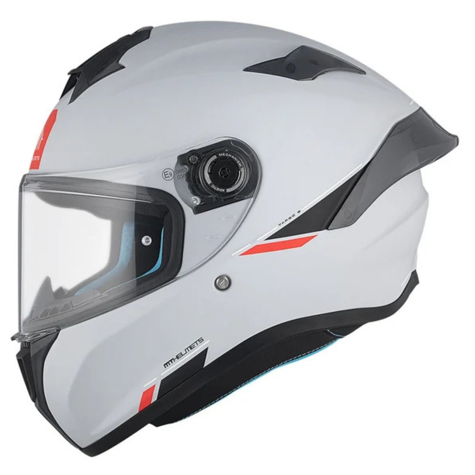 Casco Moto Integrale Mt Helmets TARGO S SOLID A12 Lucido Grigio - immagine 2