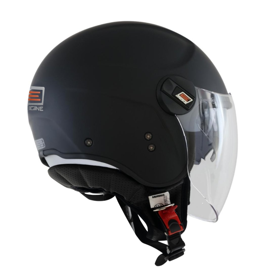 Casco Moto Scooter Demi-Jet Doppia Visiera Origine ALPHA BLACK MATT | Nero Opaco - immagine 2