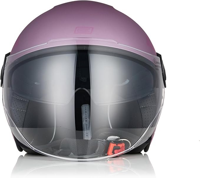 Casco Moto Scooter Demi-Jet Doppia Visiera Origine ALPHA UPNDOWN PURPLE MATT - immagine 3