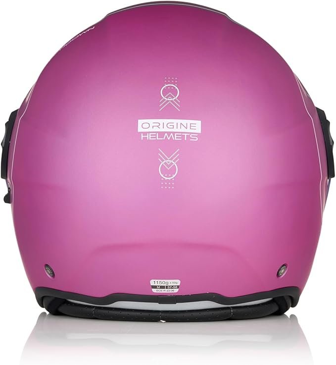 Casco Moto Scooter Demi-Jet Doppia Visiera Origine ALPHA UPNDOWN PURPLE MATT - immagine 6