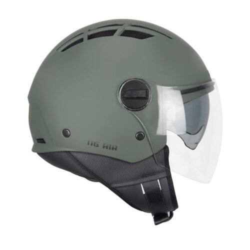 Casco Moto Scooter Jet CGM 116A AIR MONO Verde opaco