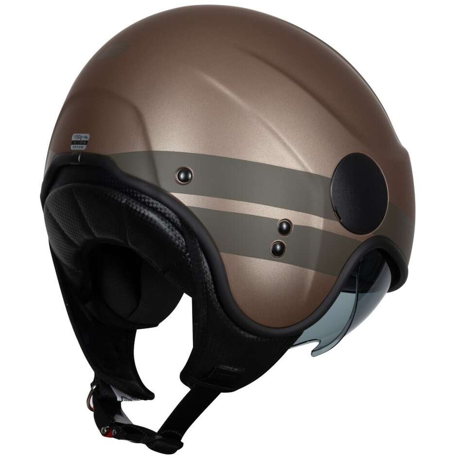Casco Moto Scooter Jet Origine SIERRA DISCOVERY Marrone Opaco - immagine 2