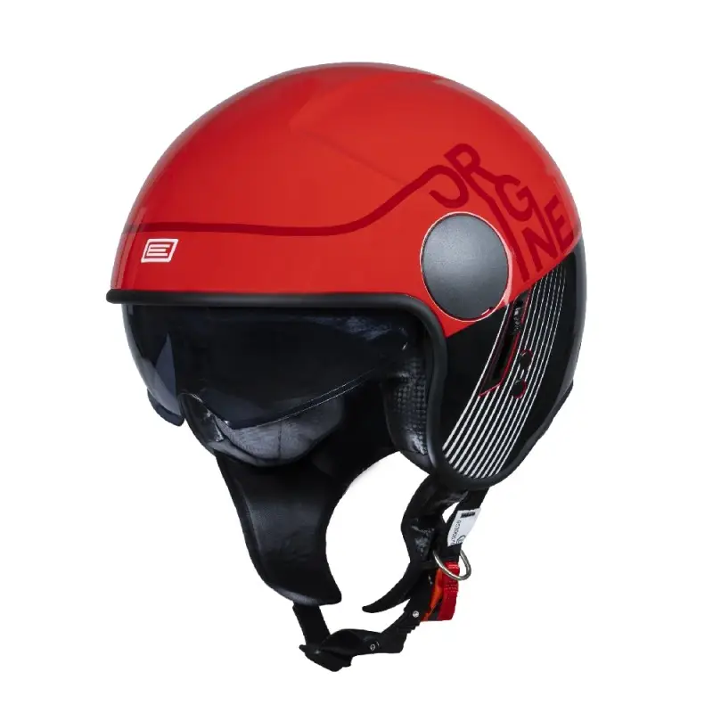 Casco Moto Scooter Jet Origine SIERRA Snatch Rosso Fluo Lucido