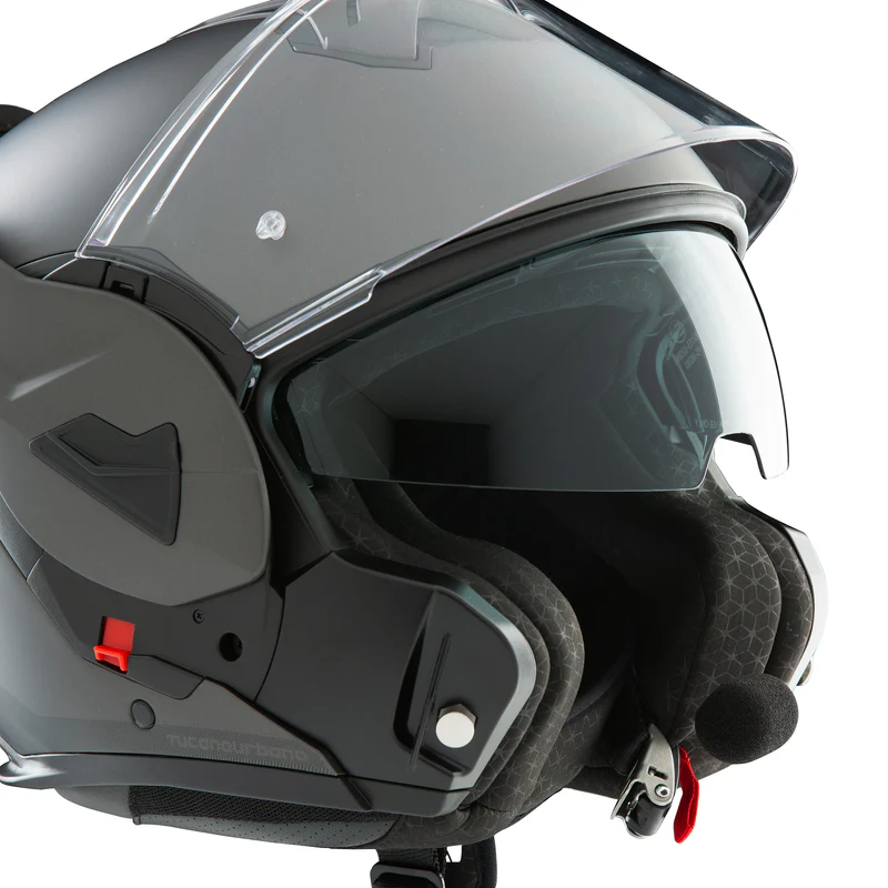 Casco Moto Scooter Modulare Reversibile con Bluetooth Integrato Tucano Urbano Fastflip By Midland Matt Anthra Grey | Grigio Opaco - immagine 5