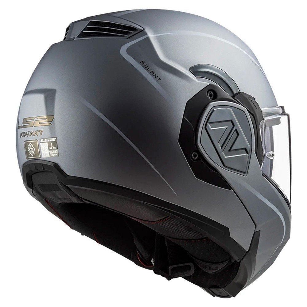 Casco Moto Modulare LS2 FF906 Advant Solid Matt Titanium | Grigio Opaco - immagine 4