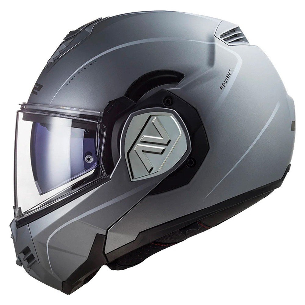 Casco Moto Modulare LS2 FF906 Advant Solid Matt Titanium | Grigio Opaco - immagine 3