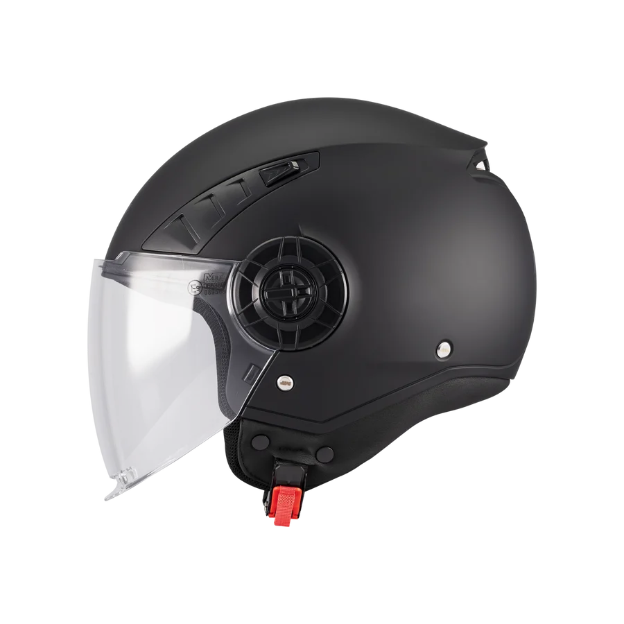 Casco Moto Scooter Jet Mt Helmets Aeris Pure A1 Nero Opaco