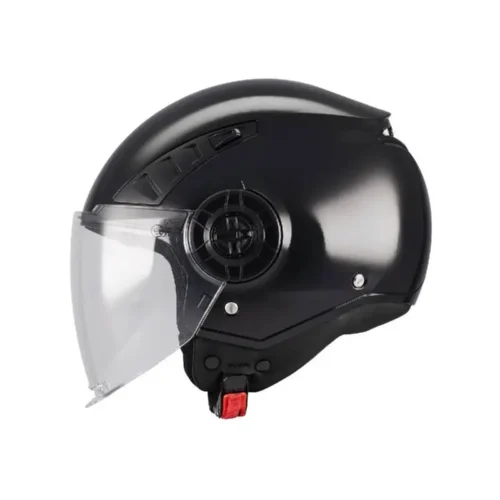 Casco Moto Scooter Jet Mt Helmets Aeris Pure A1 Nero Lucido