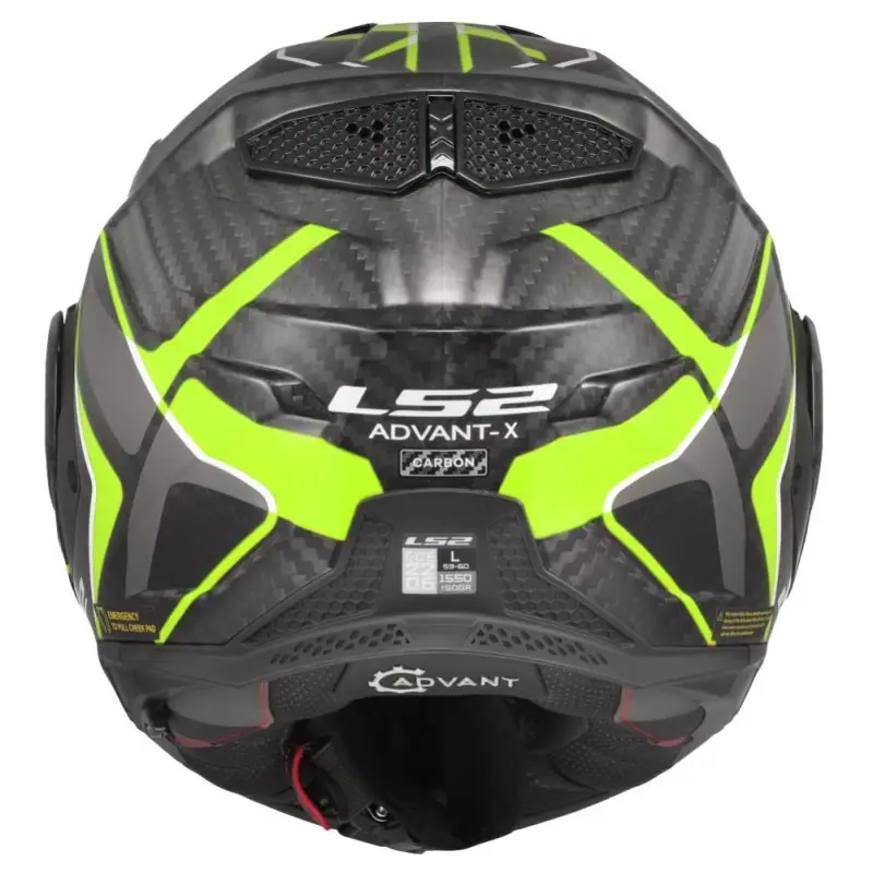 Casco Moto Modulare 180° in Carbonio Ls2 FF901 Advant X C FUTURE 2 Giallo Fluo - immagine 7